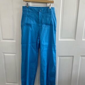 Nicole Miller Blue Straight Leg Pants